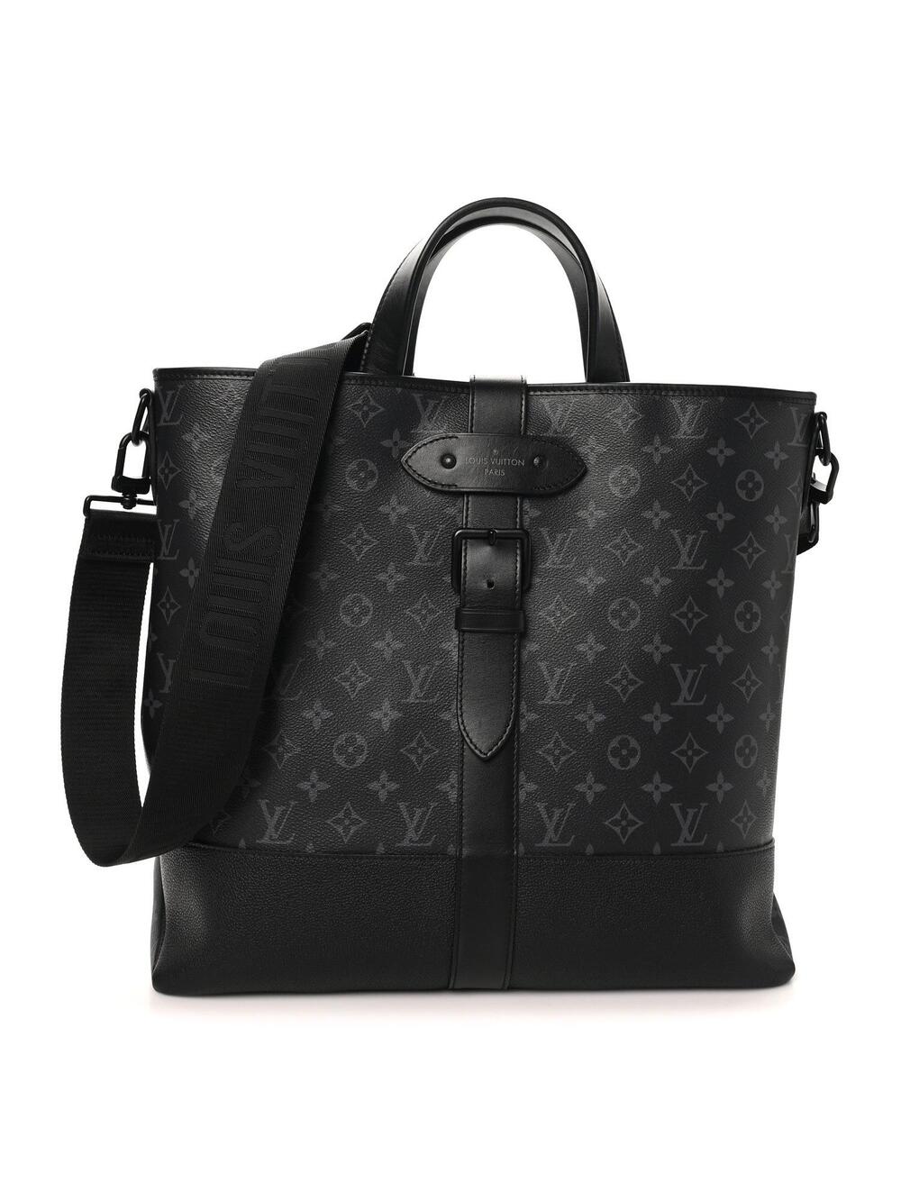 Louis Vuitton Eclipse Saumur Tote Black #374007L17B